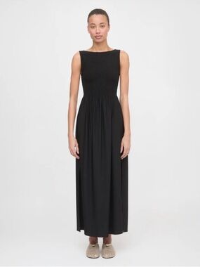 NWOT Hill House Home Cosima Nap Dress Maxi Dress Black - Women NEW XXS